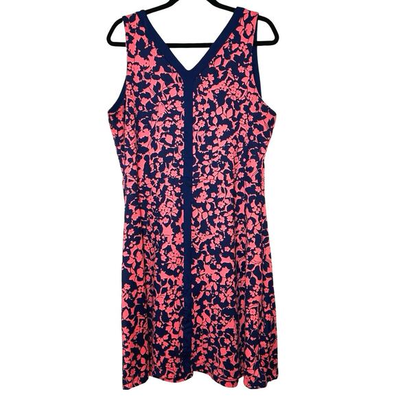 Title Nine Women’s Hillary Dream Dress Navy Blue/Coral Pink Size XL - Picture 3 of 8